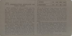 U.S. Observation Airplane on West Front