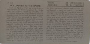 Our Answer to the Kaiser