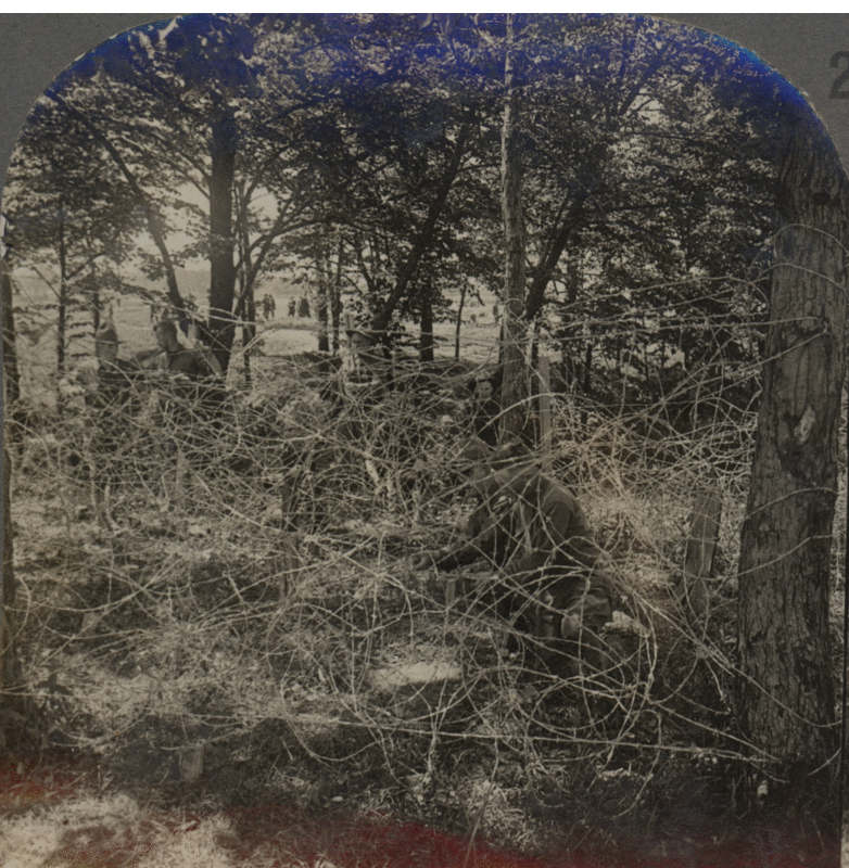 Building Barbed Wire Entanglements, Training Camp, Fort Sheridan, Ill.