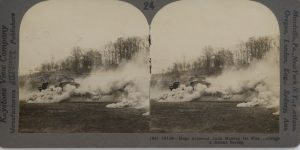 Huge Armored Tank Making Its Way Through a Smoke Screen