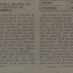 Down in a Shell Crater We Fought" - Battle of Cambrai