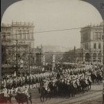 Guards marching to the Parade Ground, Berlin, Germany